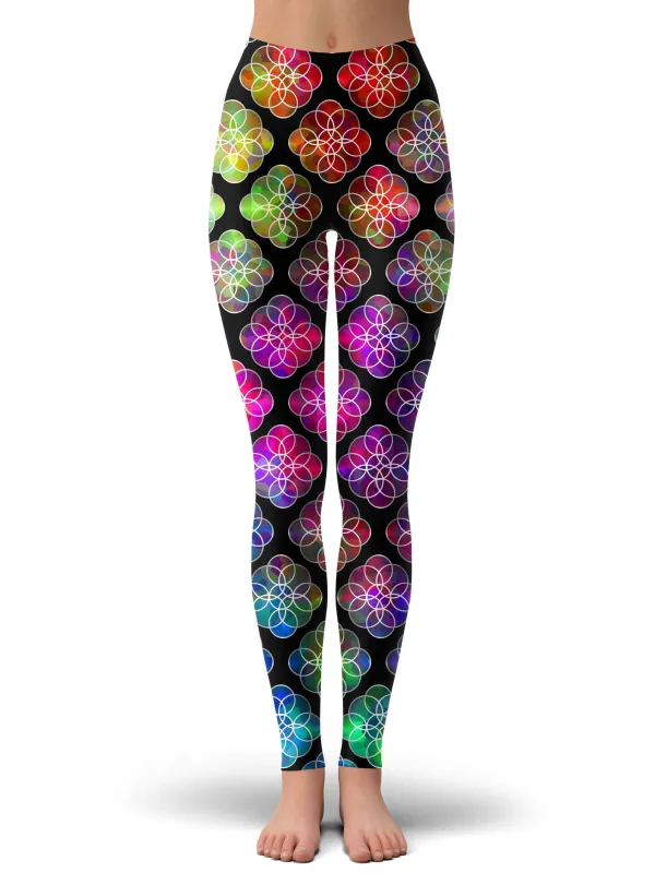 Rings of Color Pattern Leggings sold by iEDM