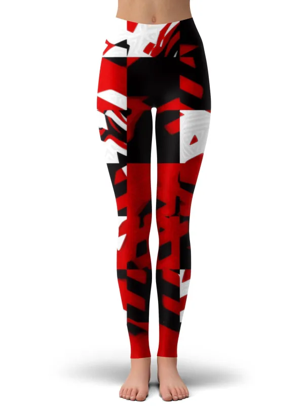 Red Digital Leggings sold by iEDM