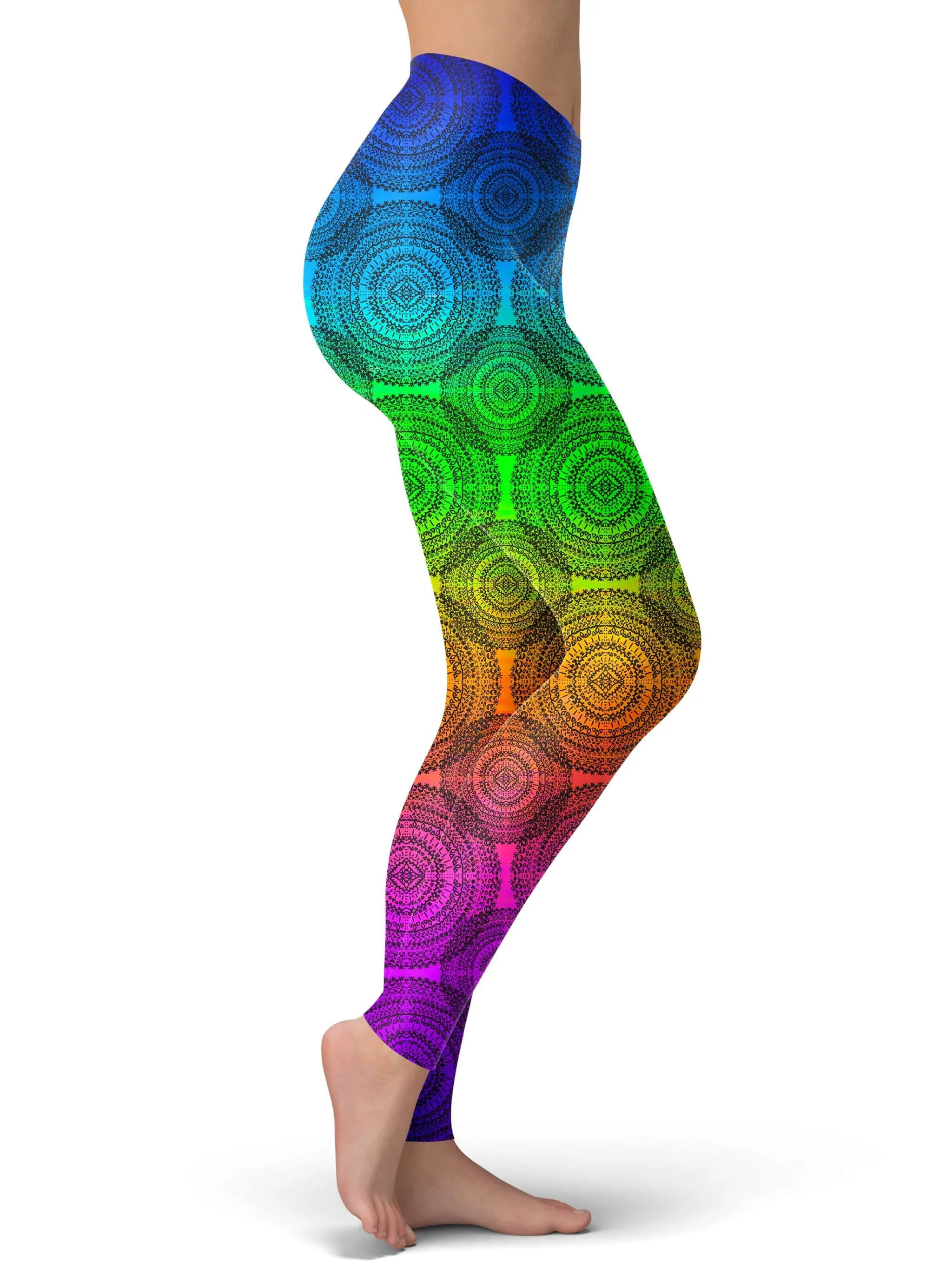 Rainbow Mandala Leggings sold by iEDM product image thumbnail 2