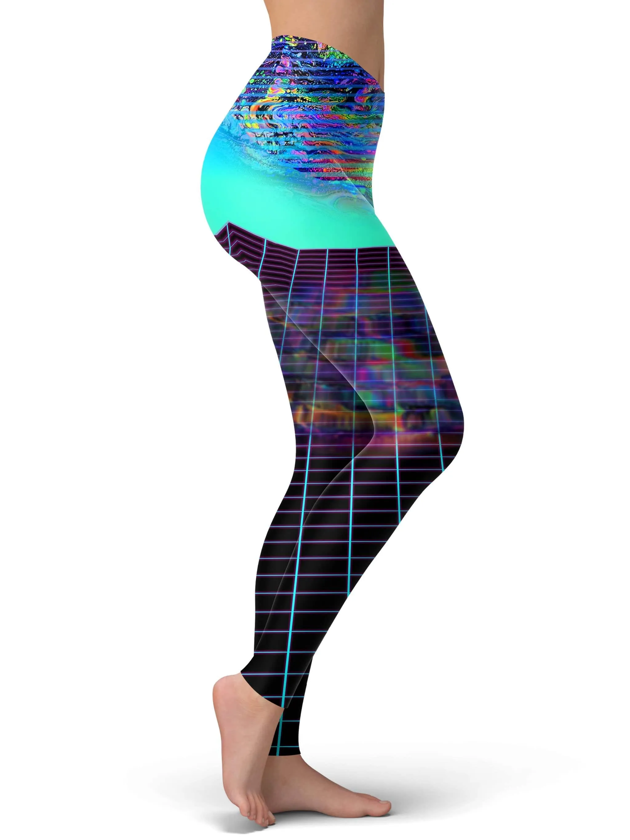 Psychedelic Outrun Leggings sold by iEDM product image thumbnail 2