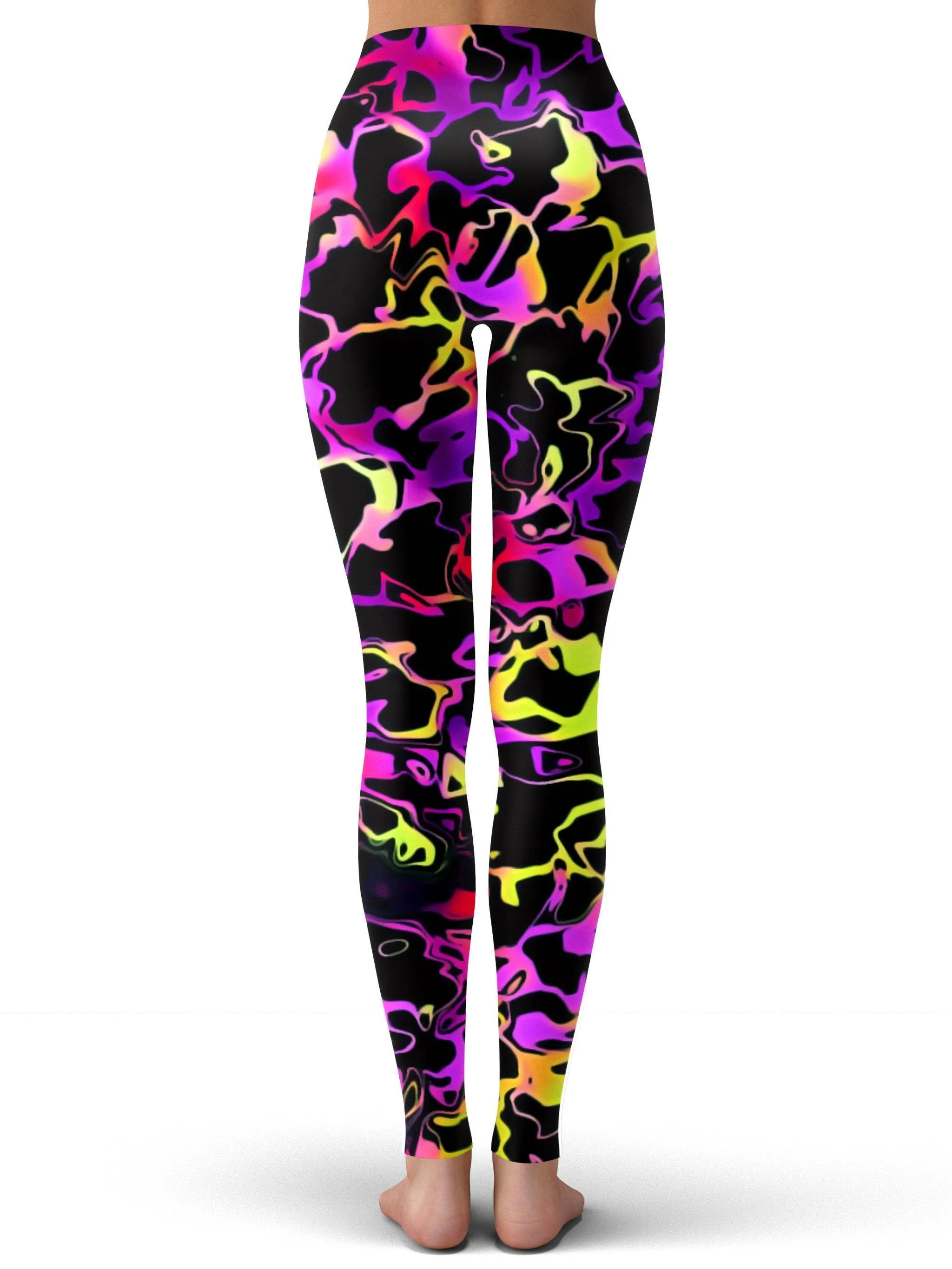 Psychedelic Rainbow Leopard Leggings sold by iEDM product image thumbnail 3