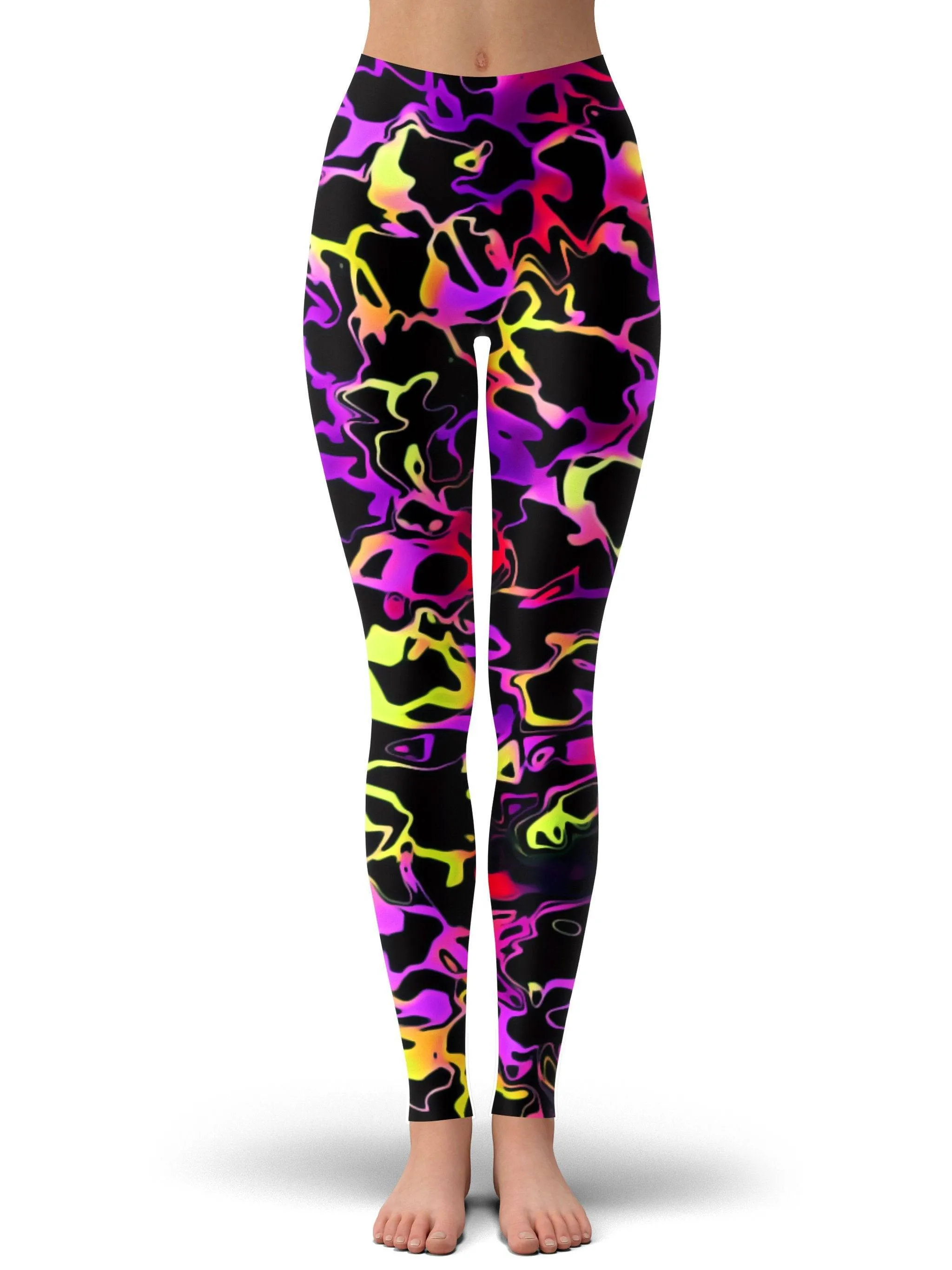 Psychedelic Rainbow Leopard Leggings sold by iEDM