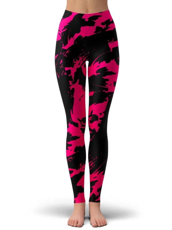 Pink Swirl Leggings made by iEDM