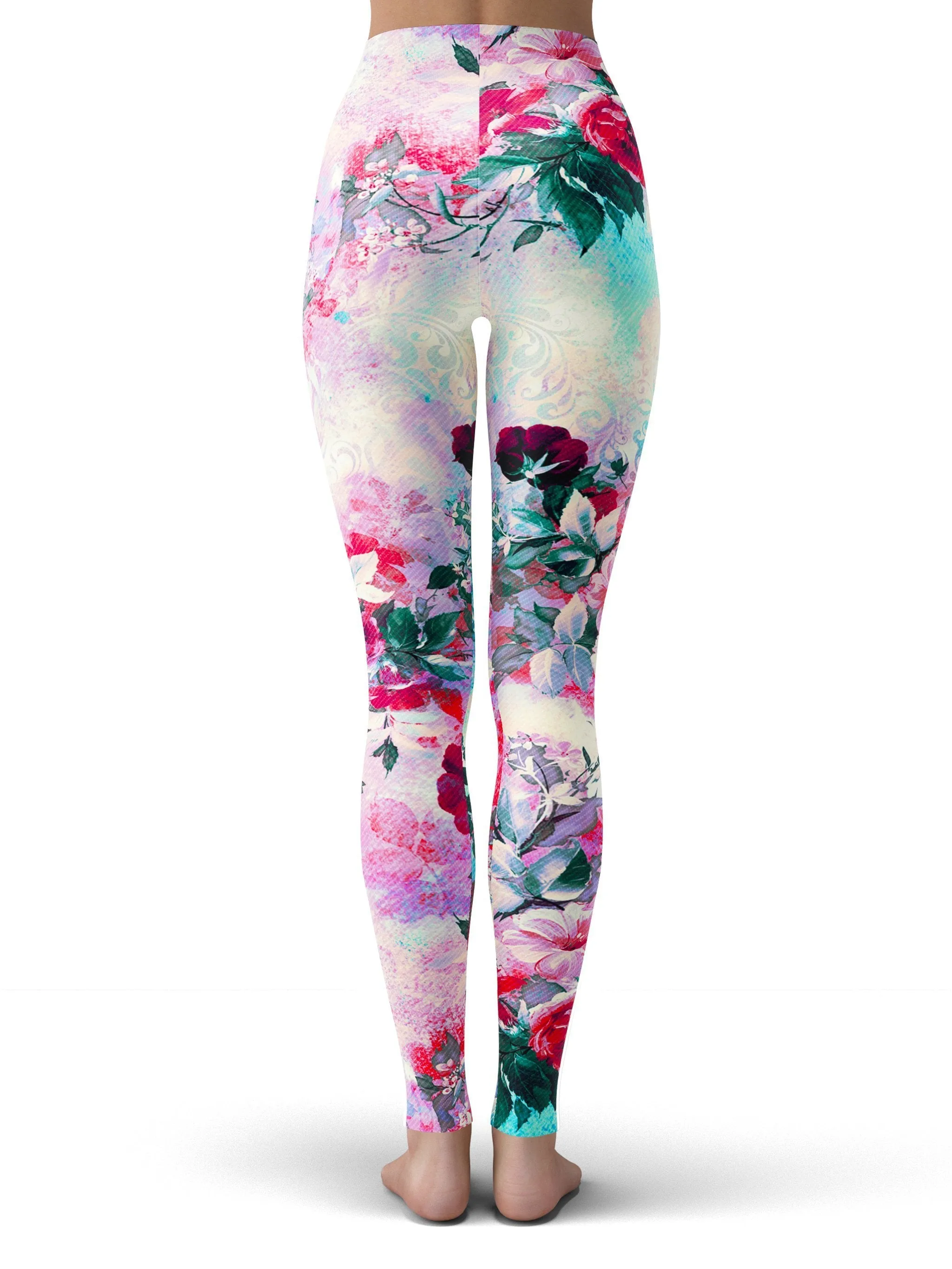 Pink Floral Leggings sold by iEDM product image thumbnail 3