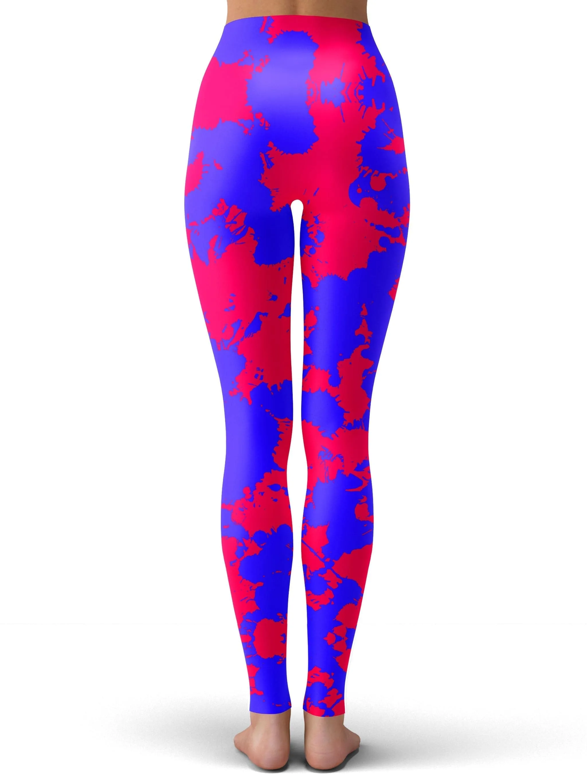 Pink and Violet Paint Splatter Leggings sold by iEDM product image thumbnail 3