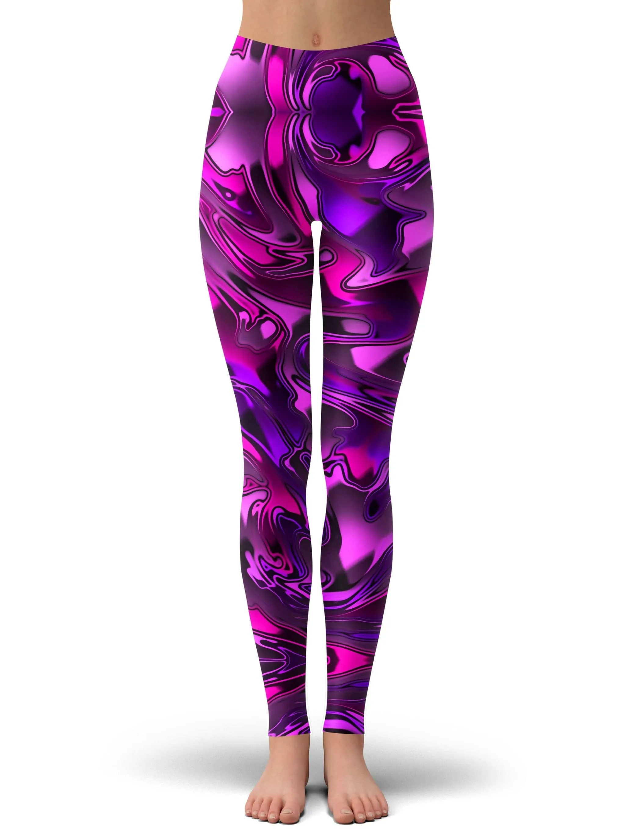 Pink and Purple Chromatic Melt Leggings sold by iEDM