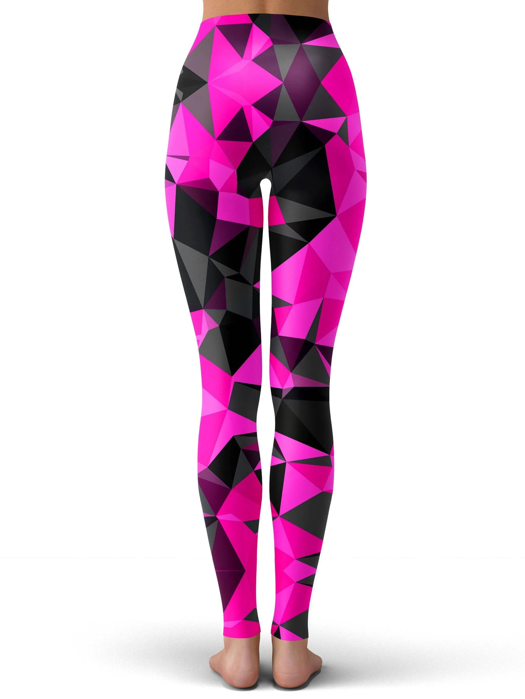 Pink and Black Geo Leggings sold by iEDM product image thumbnail 3