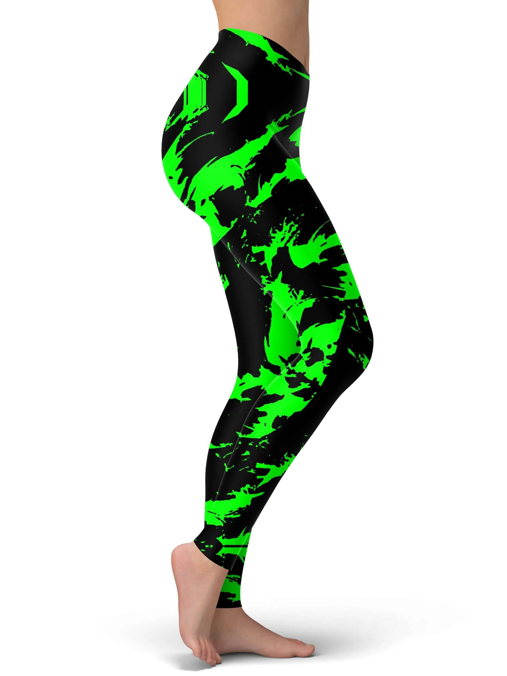 Neon Graffiti Paint Splatter Leggings sold by iEDM product image thumbnail 2