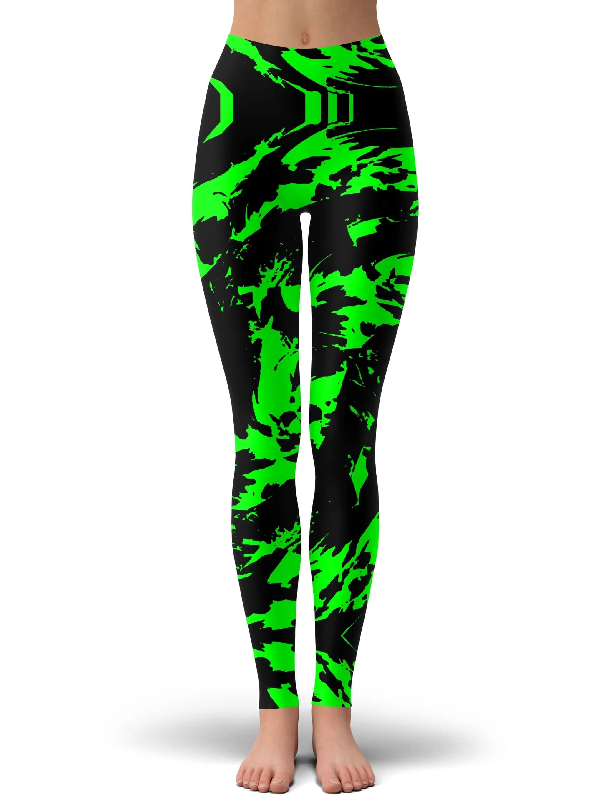 Neon Graffiti Paint Splatter Leggings sold by iEDM