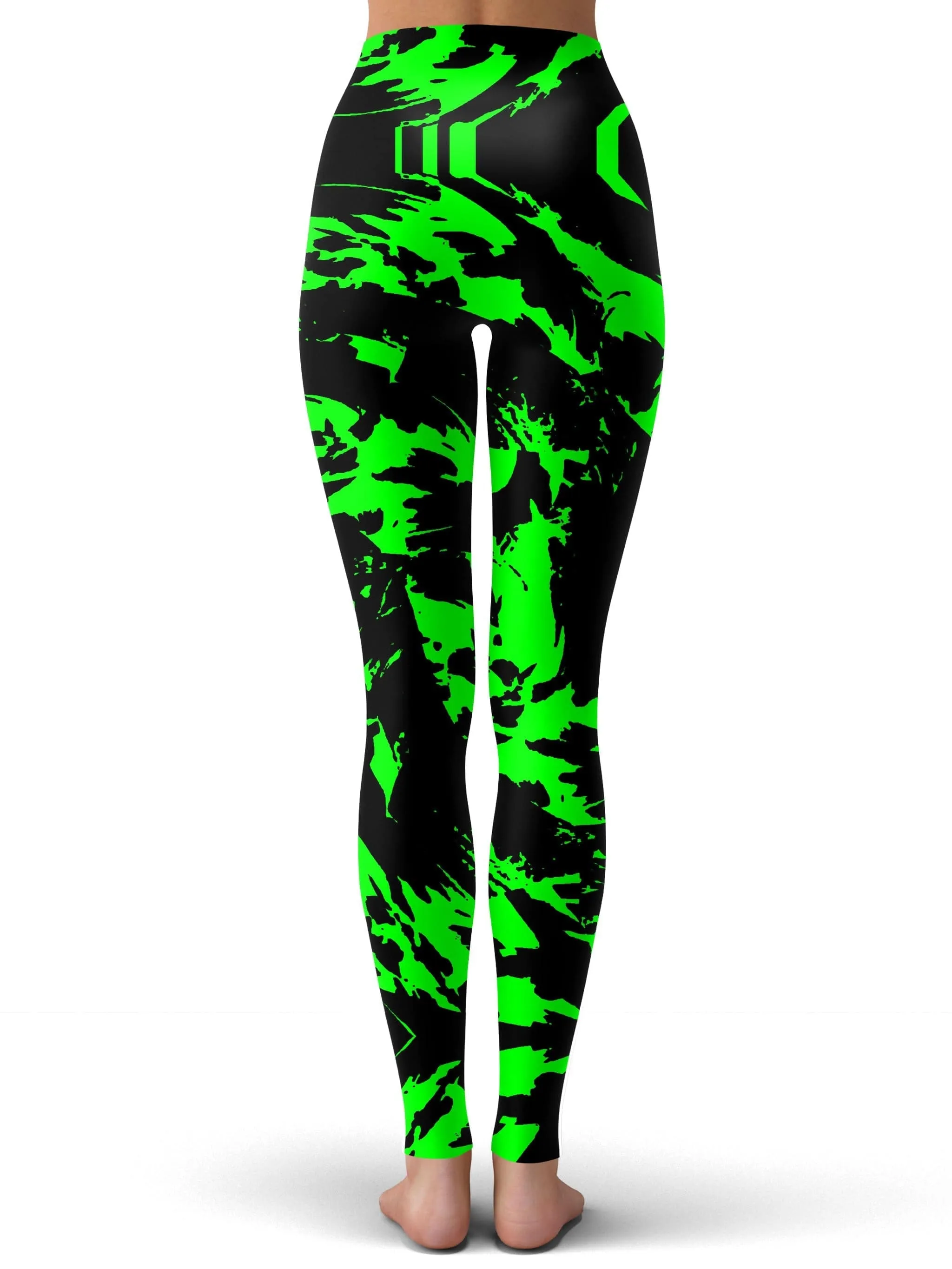 Neon Graffiti Paint Splatter Leggings sold by iEDM product image thumbnail 3