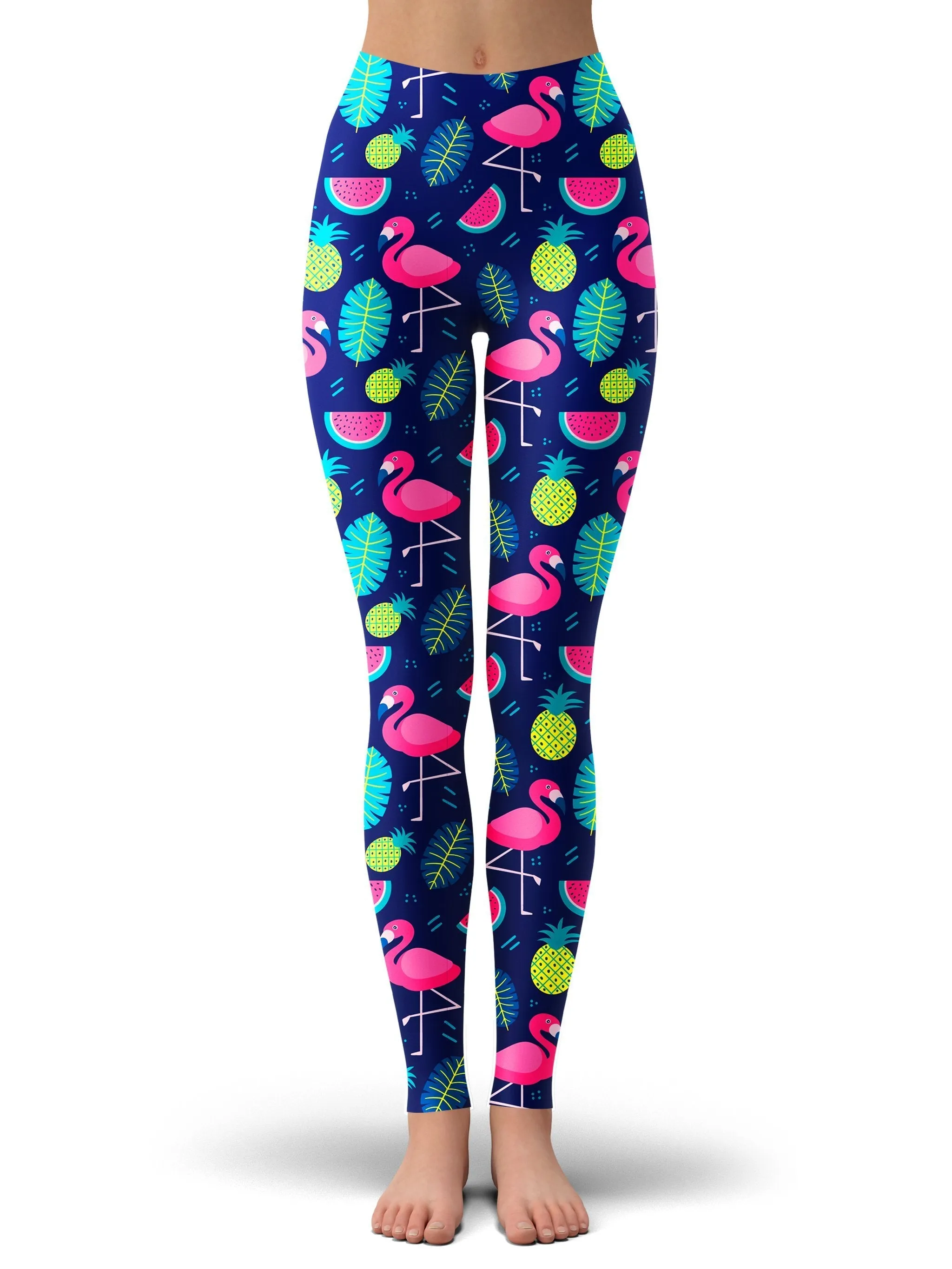 Neon Flamingos Leggings sold by iEDM