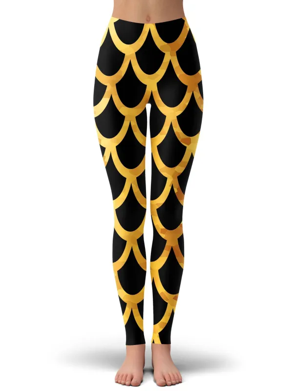 Mermaid Scales Gold Leggings sold by iEDM