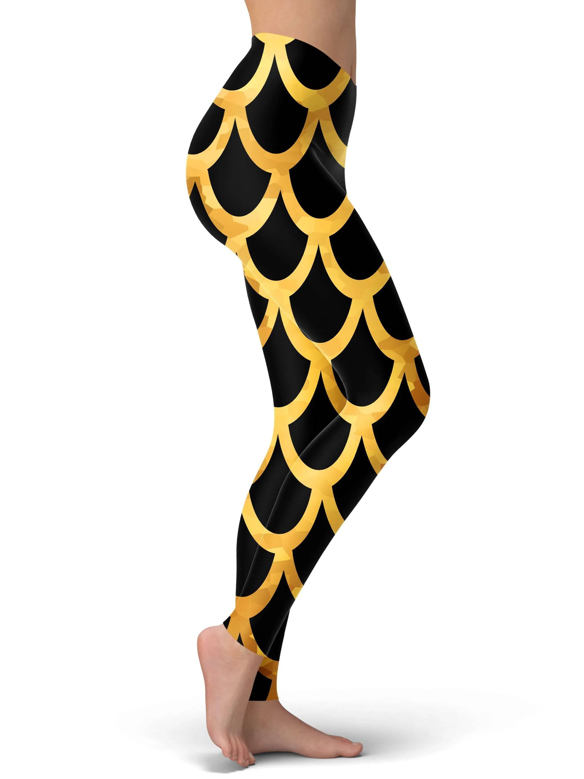 Mermaid Scales Gold Leggings sold by iEDM product image thumbnail 2
