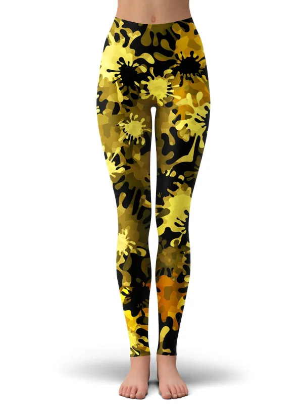 Gold Splatter Leggings sold by iEDM