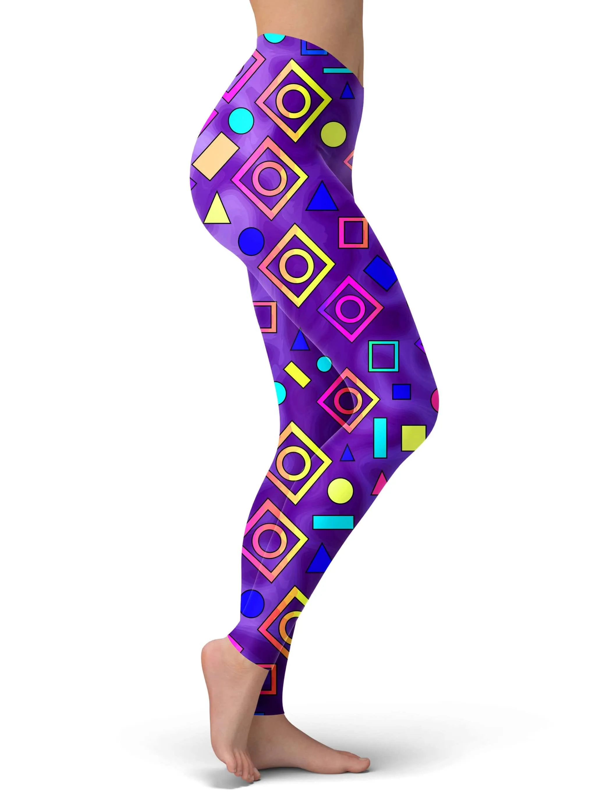 Geometric On Purple Leggings sold by iEDM product image thumbnail 2