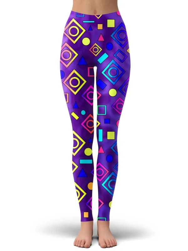 Geometric On Purple Leggings sold by iEDM