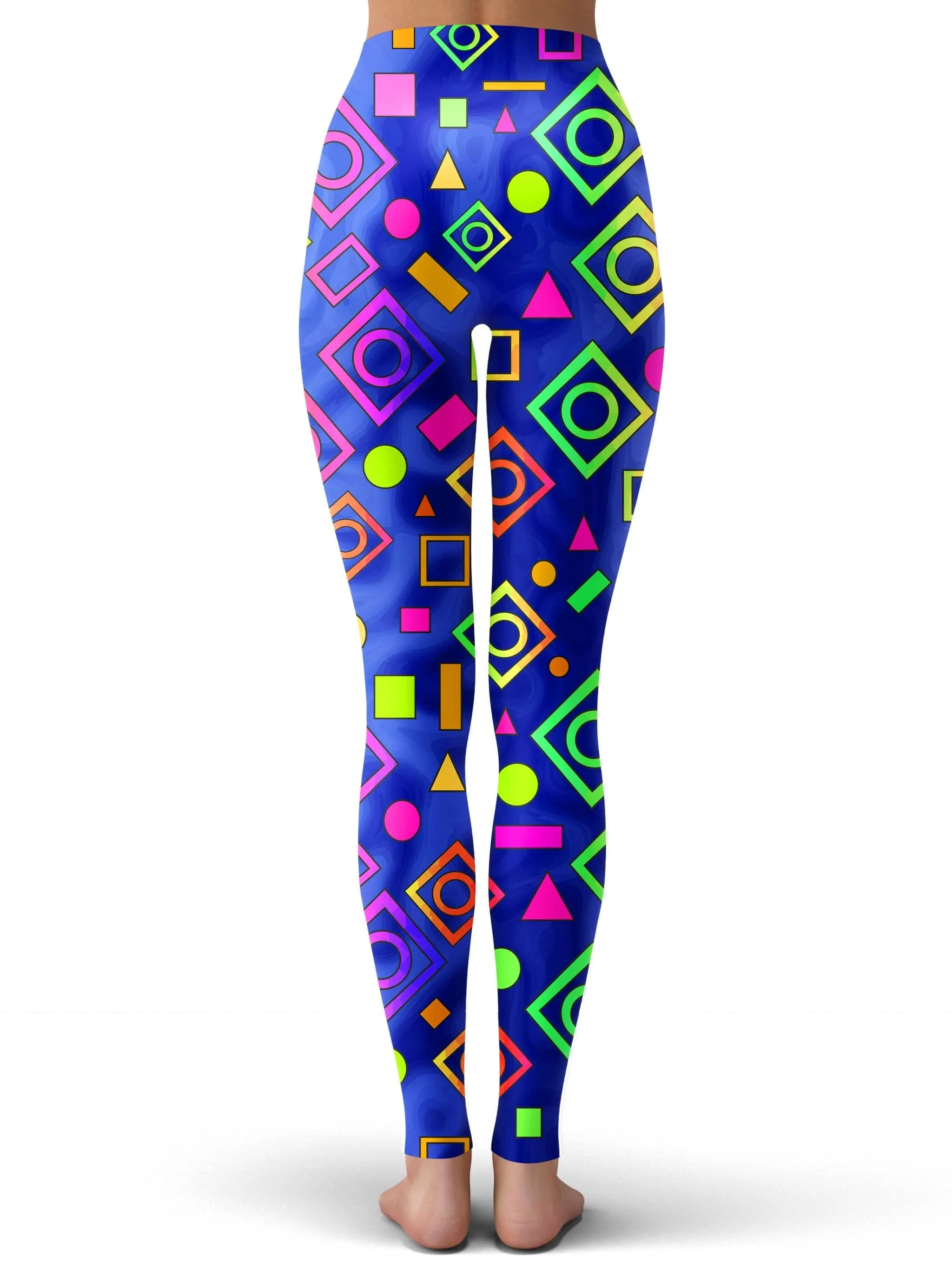 Geometric On Blue Leggings sold by iEDM product image thumbnail 3