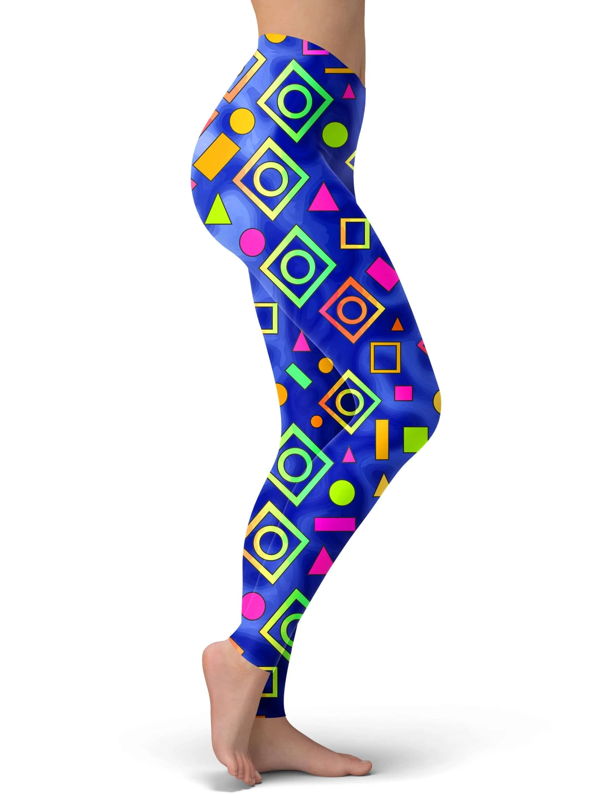 Geometric On Blue Leggings sold by iEDM product image thumbnail 2