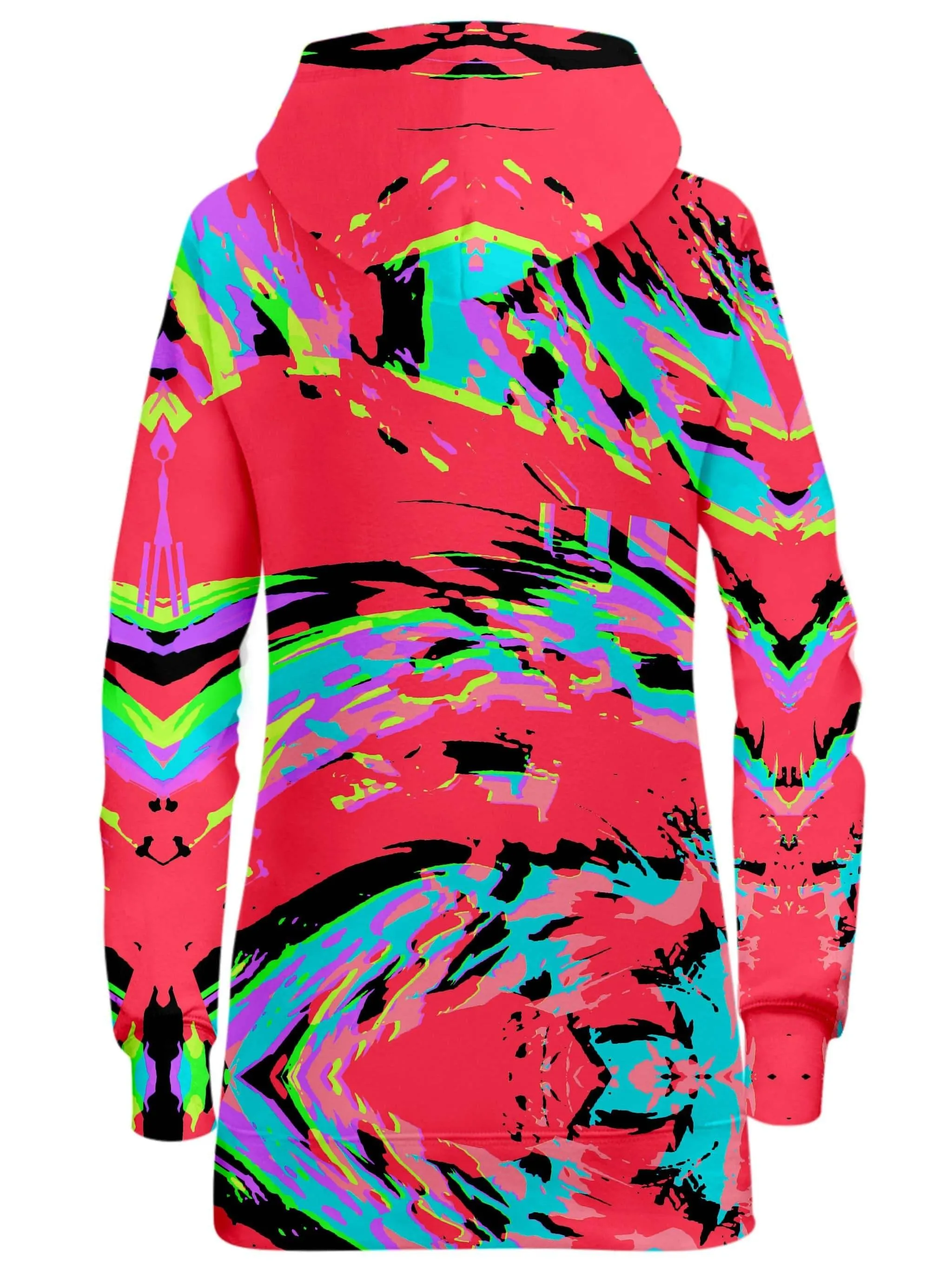 Tropical Coral Glitch Hoodie Dress sold by iEDM product image thumbnail 2