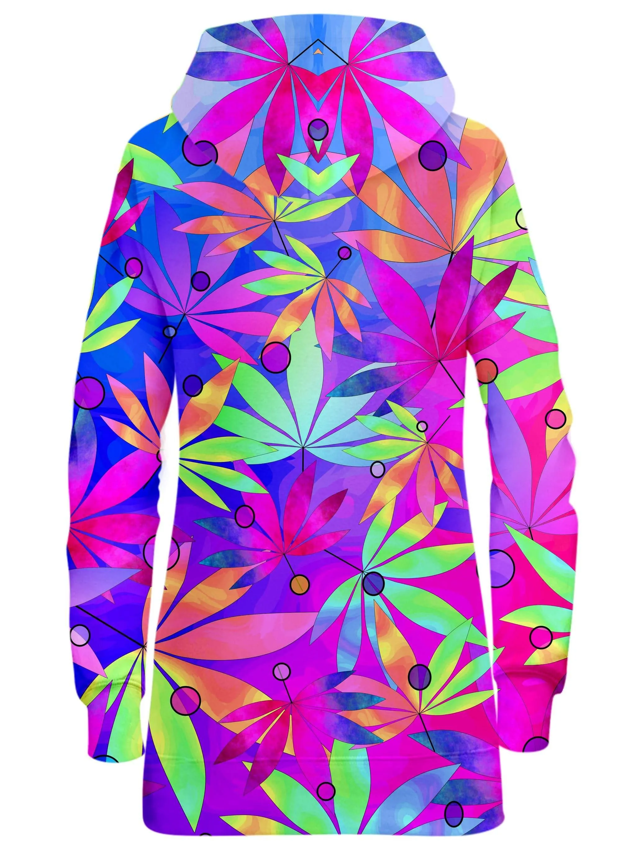 Whimsical Weed Hoodie Dress sold by iEDM product image thumbnail 2