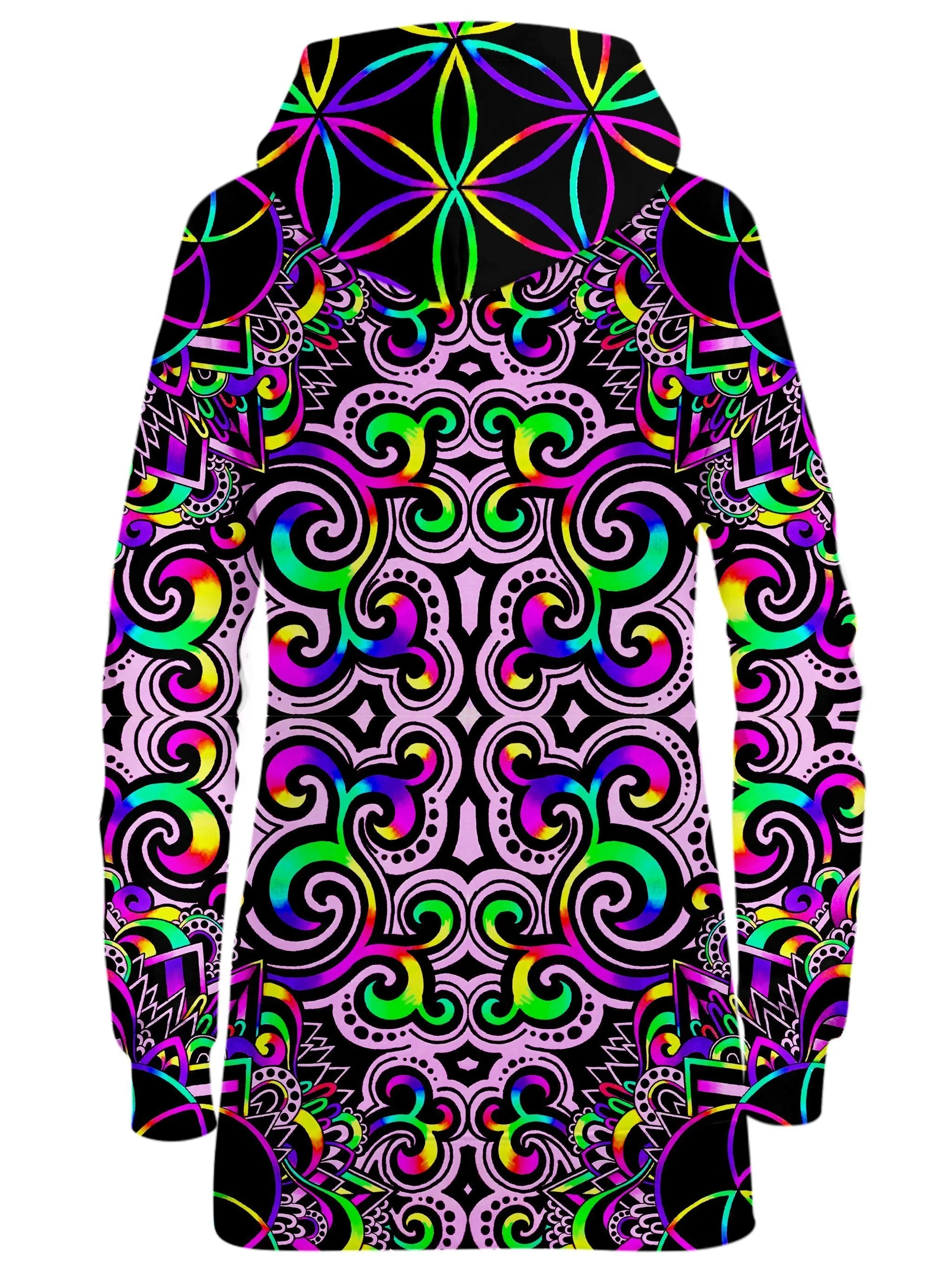 White Doodle Magic Hoodie Dress sold by iEDM product image thumbnail 2