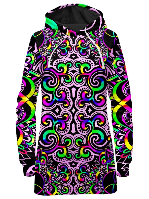 White Doodle Magic Hoodie Dress sold by iEDM
