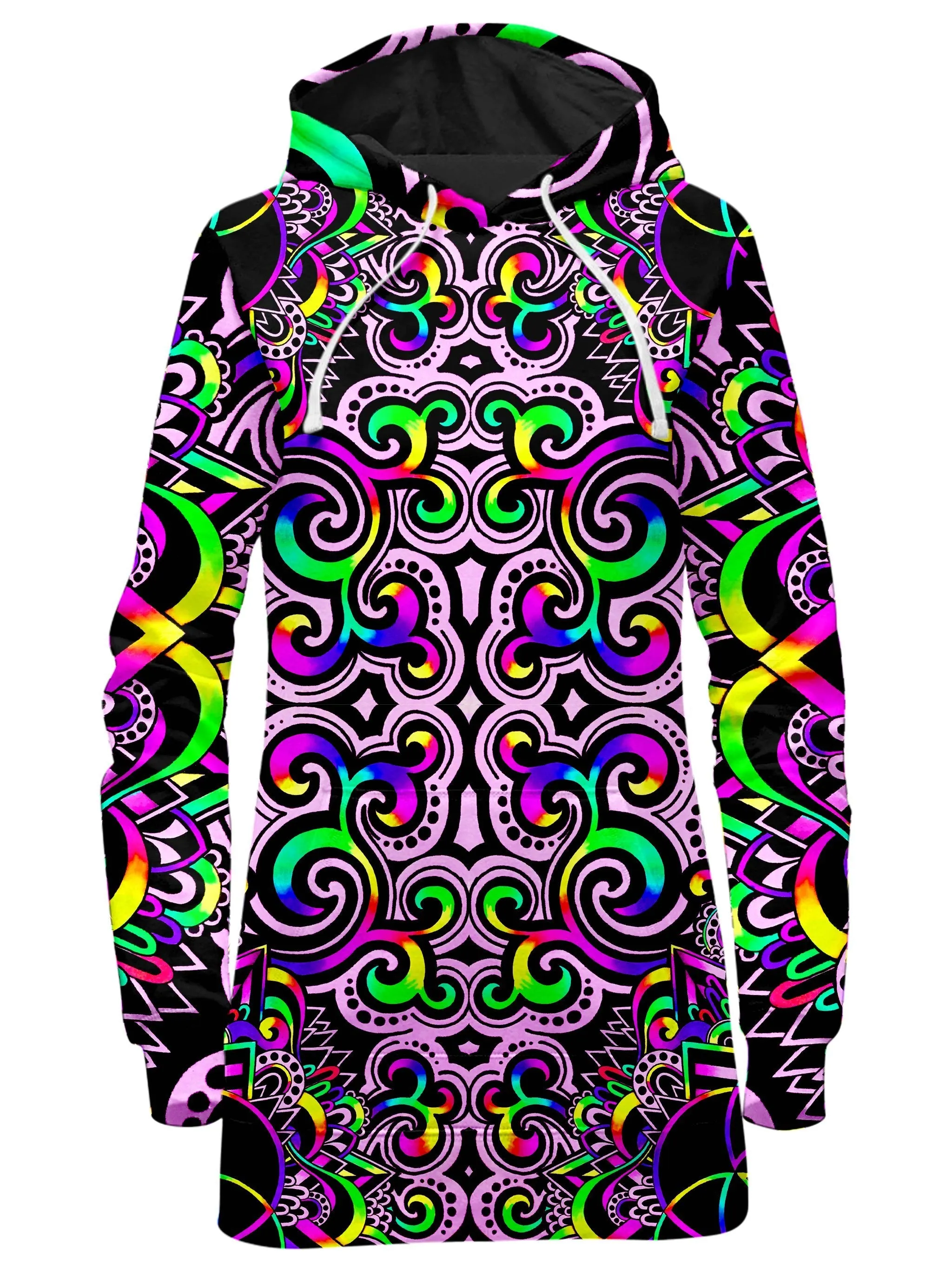 White Doodle Magic Hoodie Dress sold by iEDM