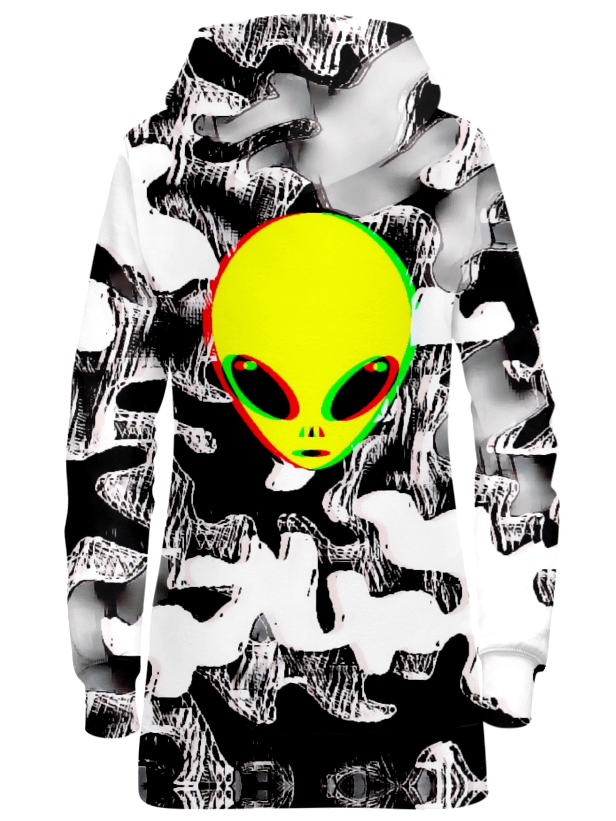 Trippy Alien Hoodie Dress sold by iEDM product image thumbnail 2