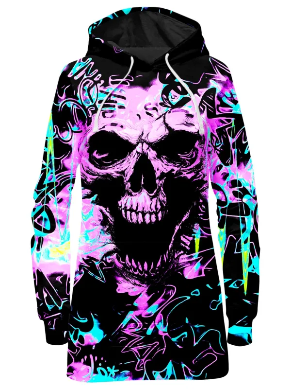 Skull Graffiti Hoodie Dress sold by iEDM