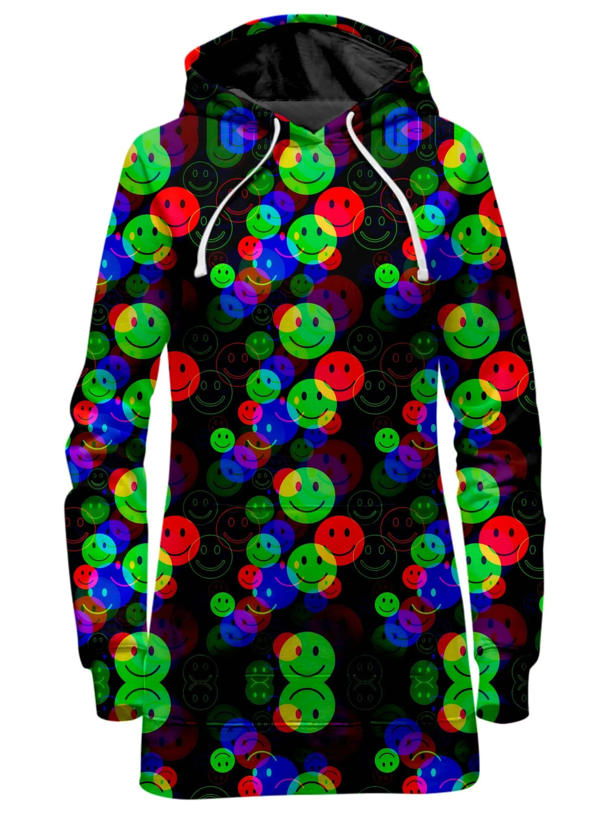 RGB Smile Glitch Hoodie Dress sold by iEDM