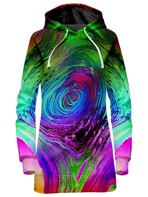 Rainbow Vortex Hoodie Dress sold by iEDM