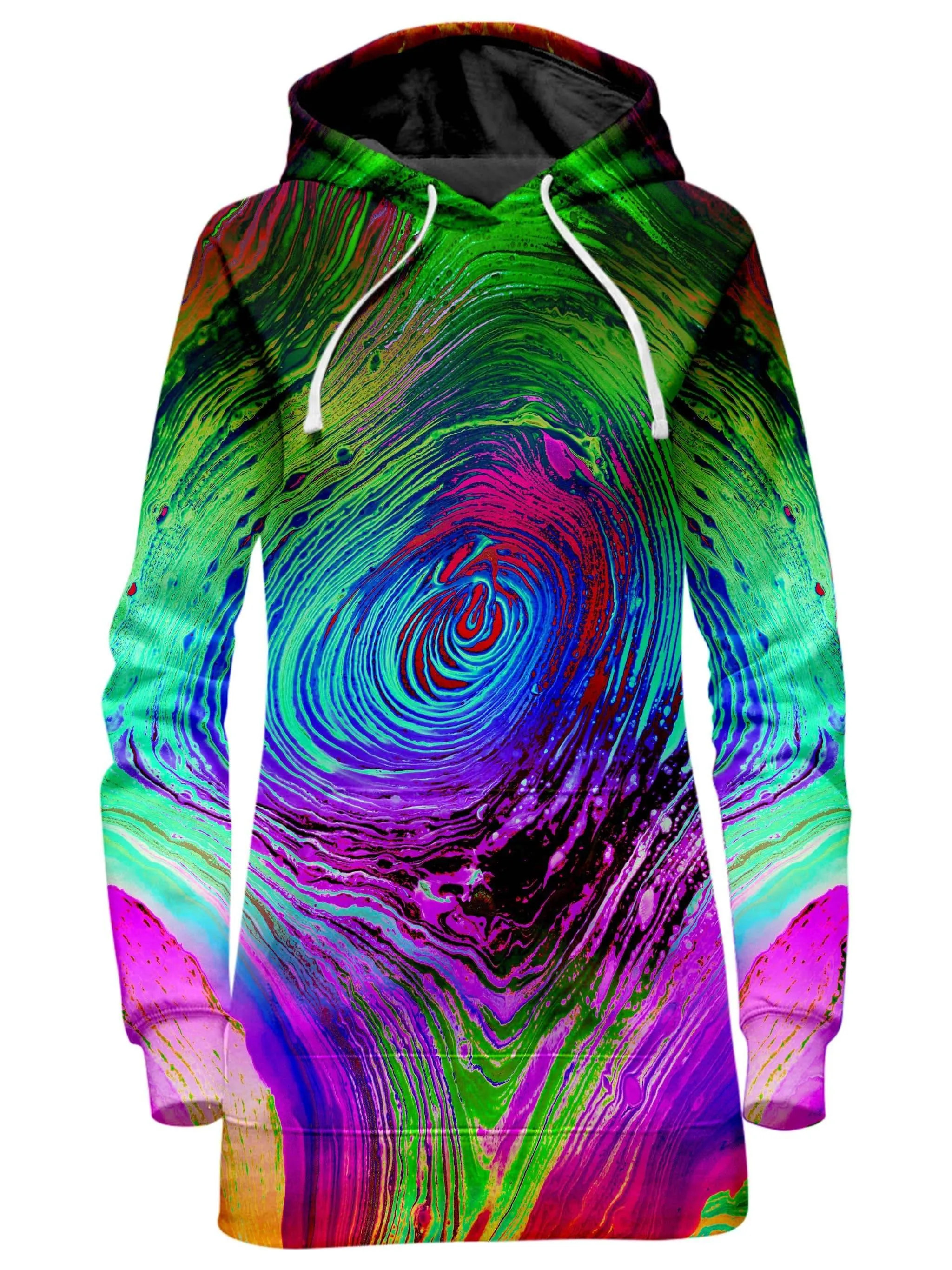 Rainbow Vortex Hoodie Dress sold by iEDM