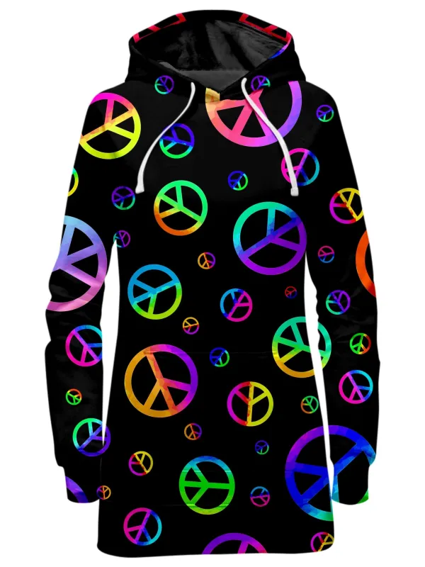 Signs of Peace Hoodie Dress sold by iEDM