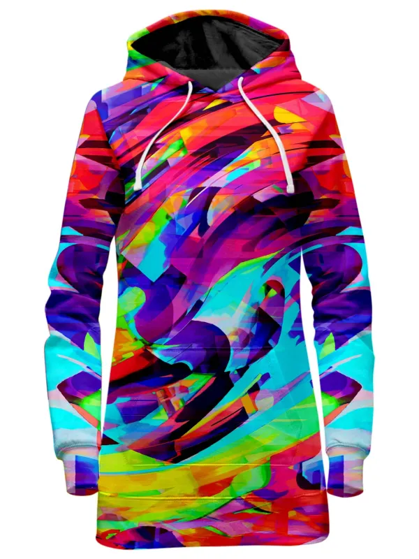 Rainbow Graffiti Explosion Hoodie Dress sold by iEDM