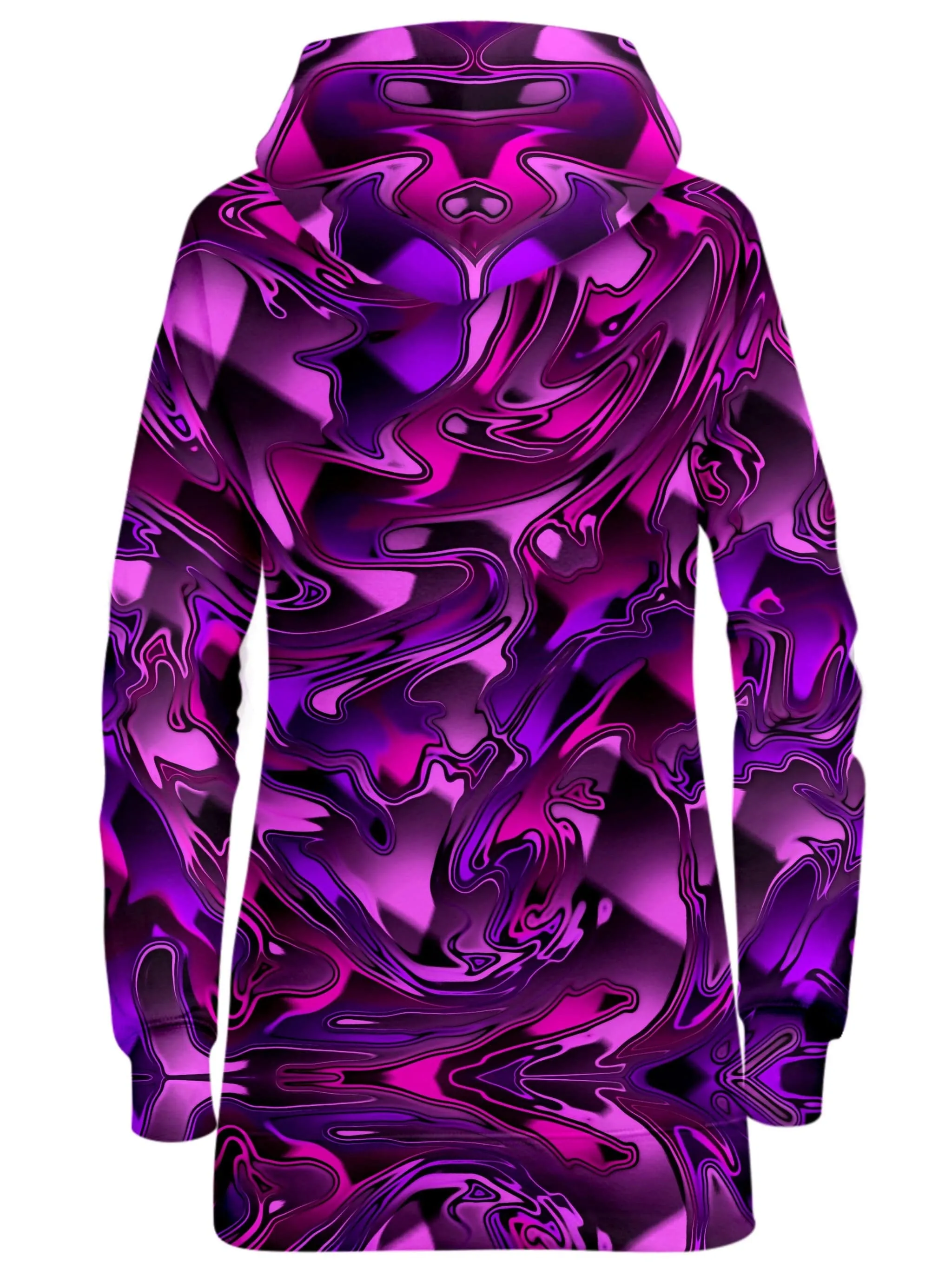 Pink and Purple Chromatic Melt Hoodie Dress sold by iEDM product image thumbnail 2