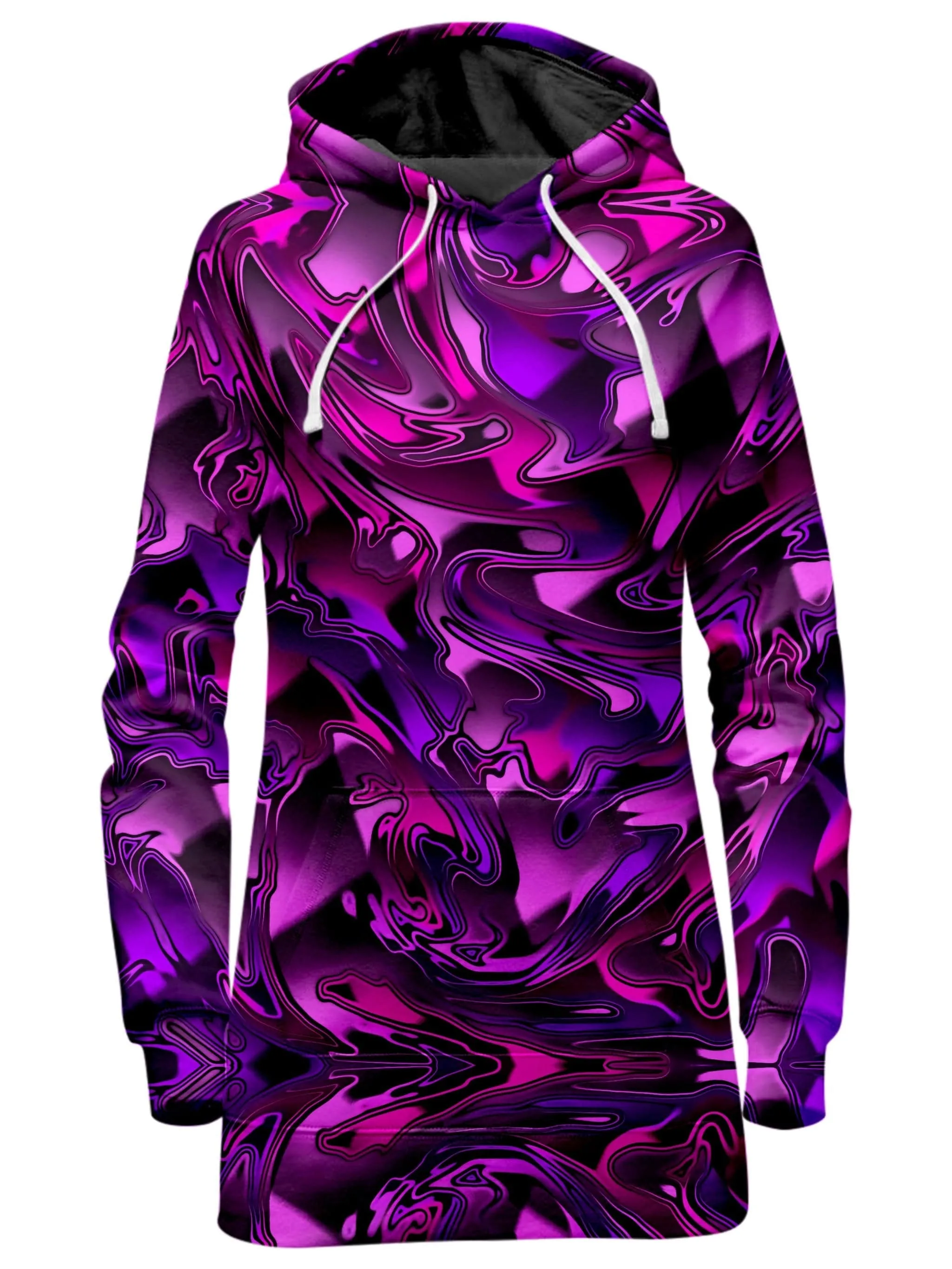 Pink and Purple Chromatic Melt Hoodie Dress sold by iEDM