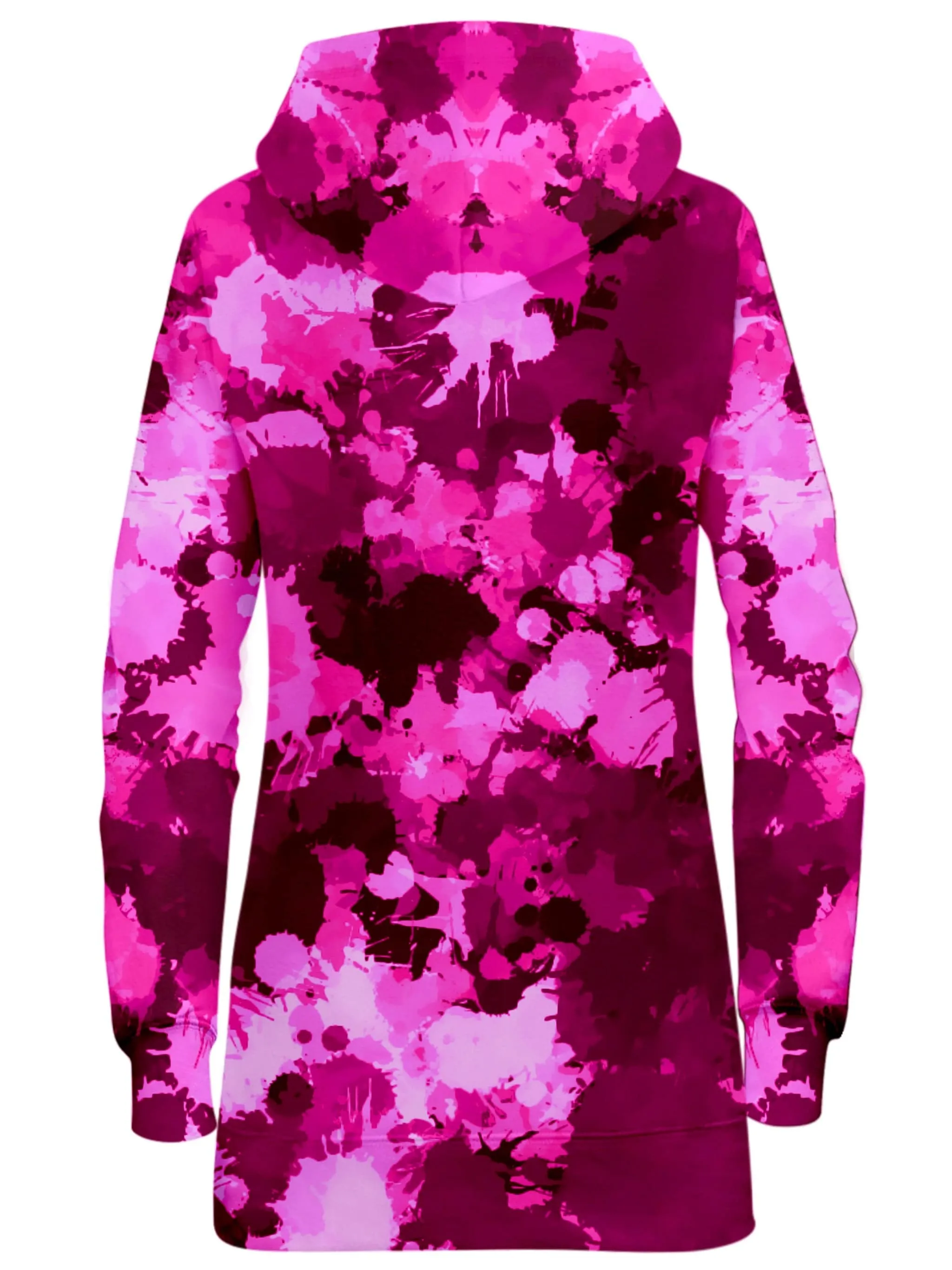 Pink Berry Paint Splatter Hoodie Dress sold by iEDM product image thumbnail 2