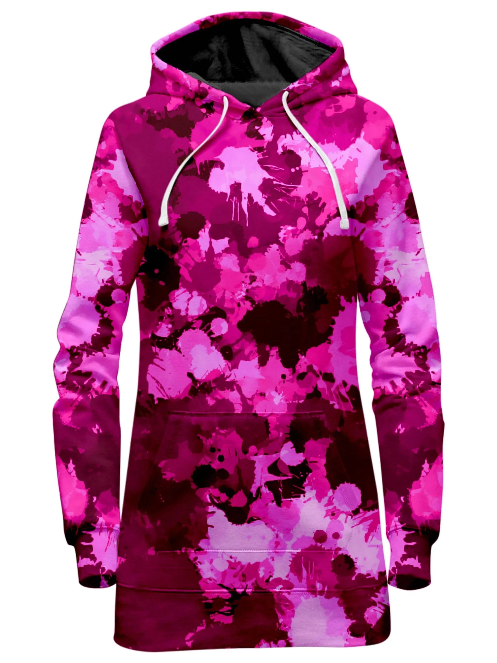 Pink Berry Paint Splatter Hoodie Dress sold by iEDM
