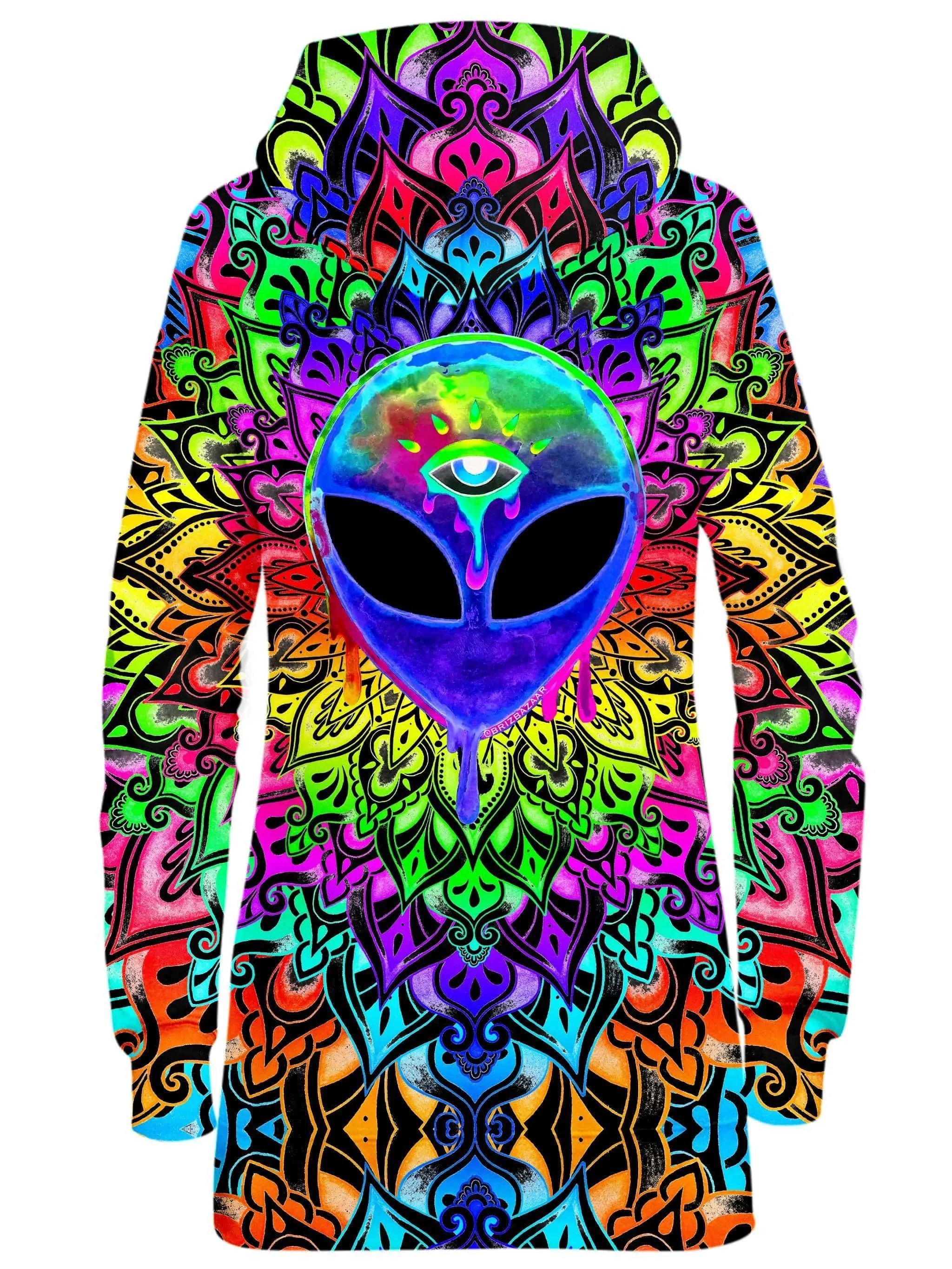 Psy Alien Purple Hoodie Dress sold by iEDM product image thumbnail 2