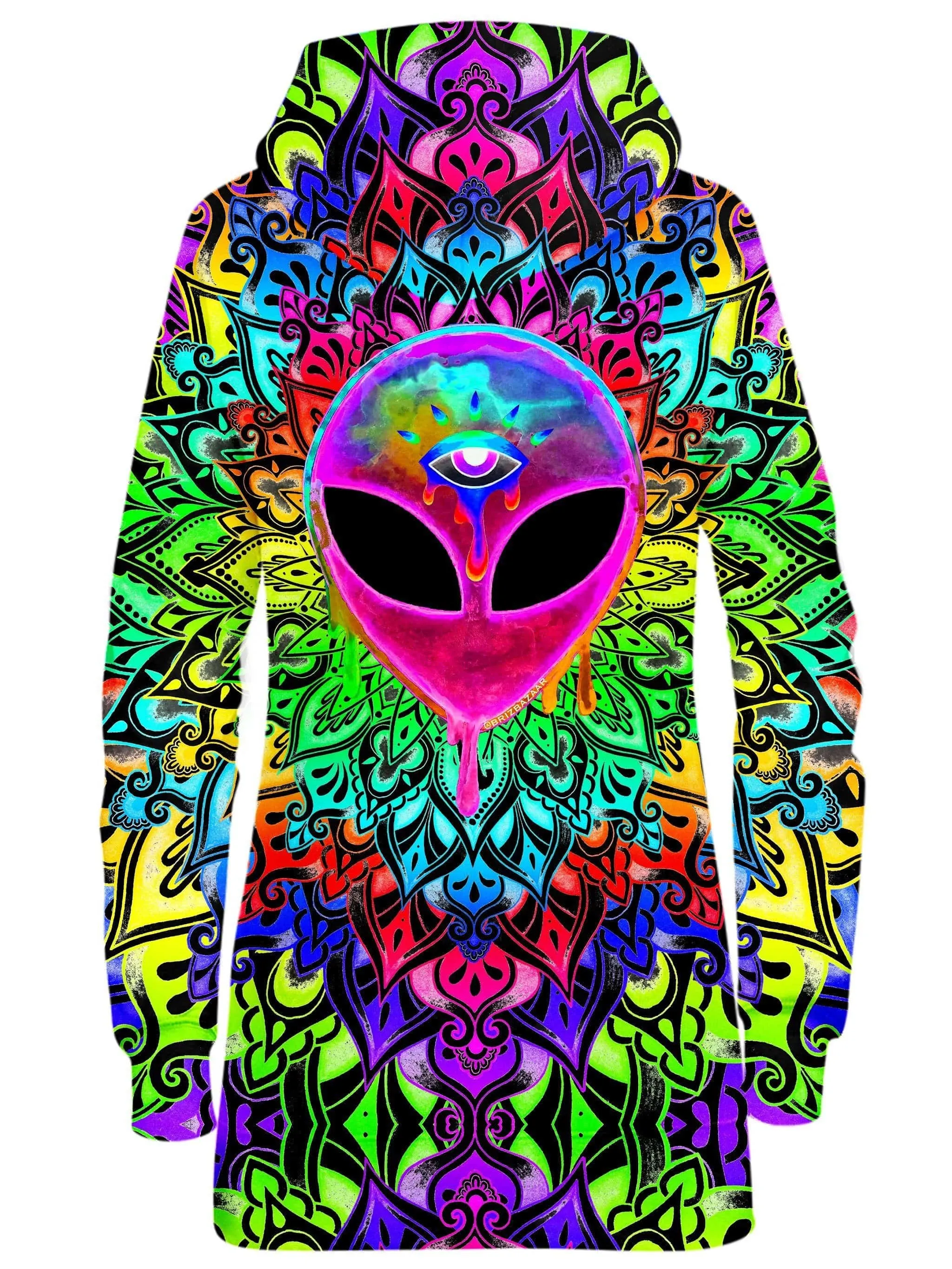 Psy Alien Pink Hoodie Dress sold by iEDM product image thumbnail 2