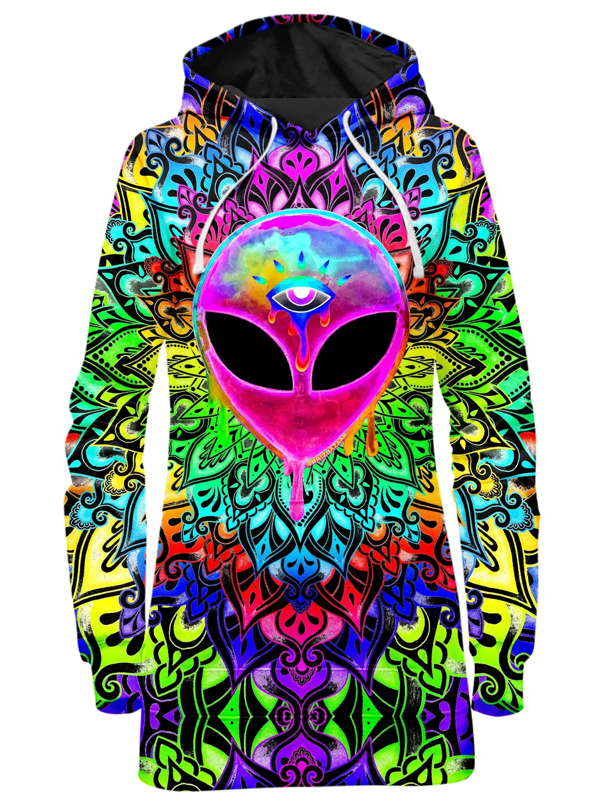 Psy Alien Pink Hoodie Dress sold by iEDM