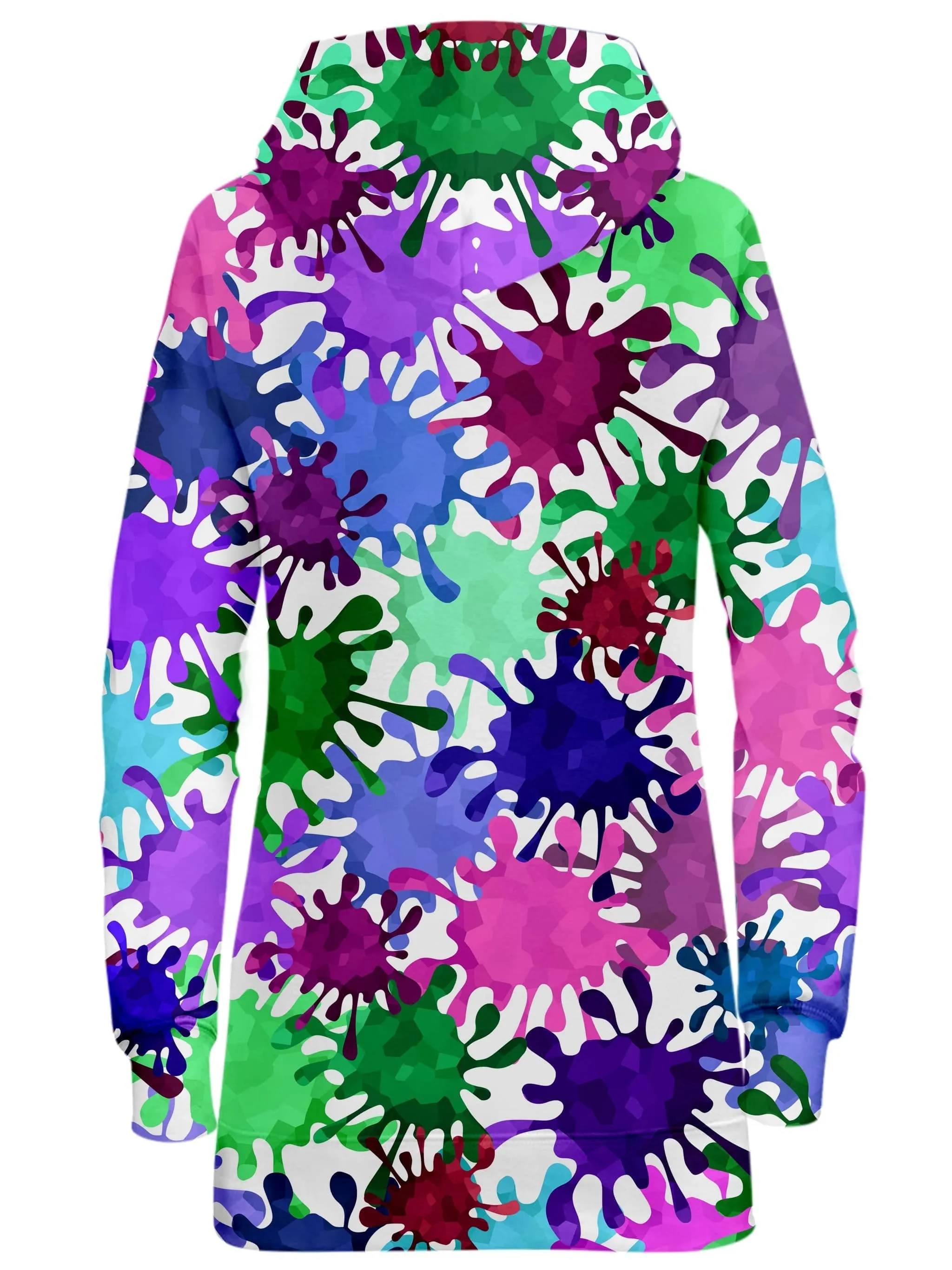 Neon Paint Splatter Hoodie Dress sold by iEDM product image thumbnail 2