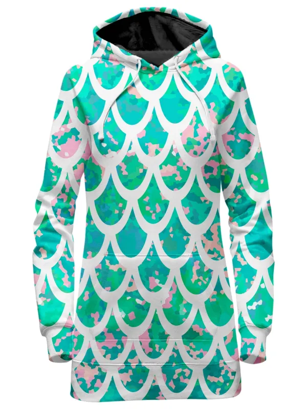 Mermaid Scales White Hoodie Dress sold by iEDM