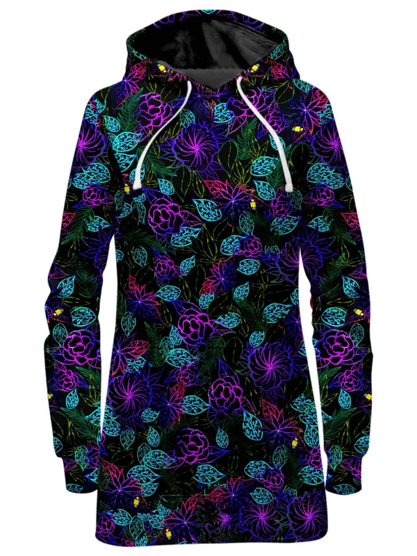 Light Night Floral Hoodie Dress sold by iEDM