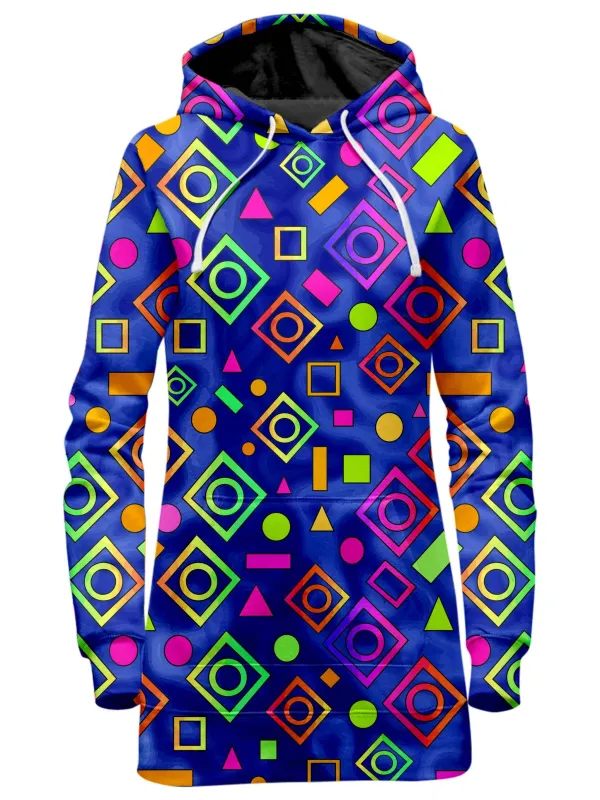 Geometric On Blue Hoodie Dress sold by iEDM