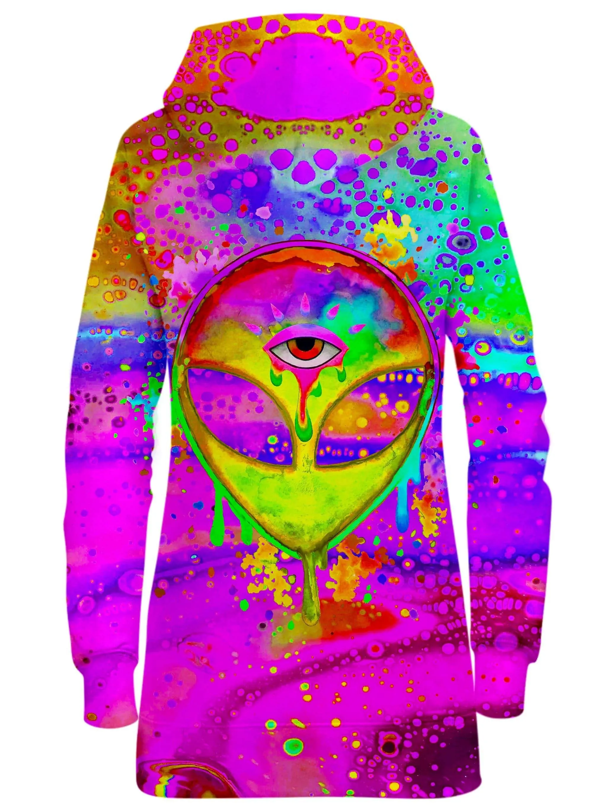 Alien Melt Yellow Hoodie Dress sold by iEDM product image thumbnail 2