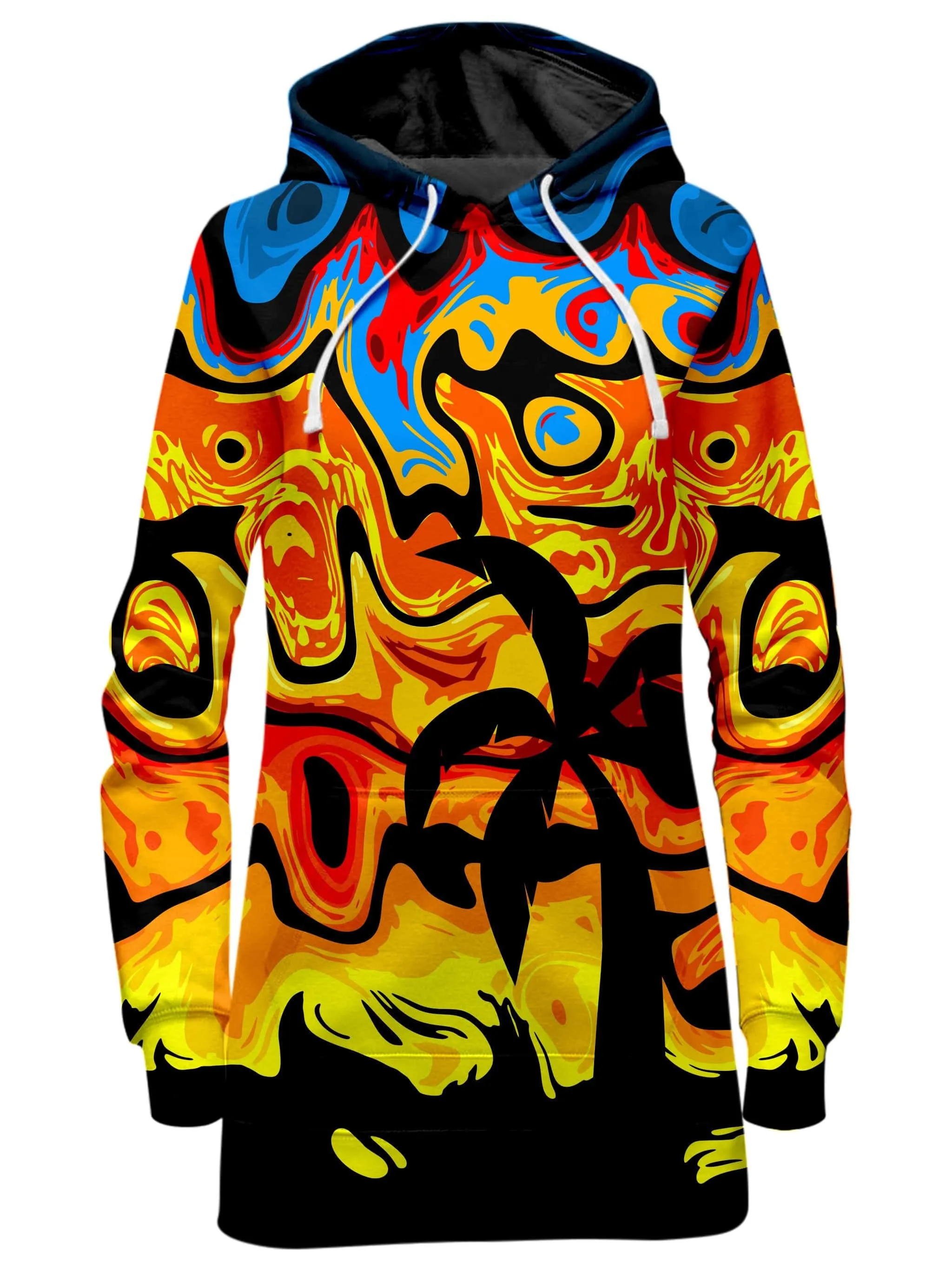 Abstract Summer Sunset Hoodie Dress sold by iEDM