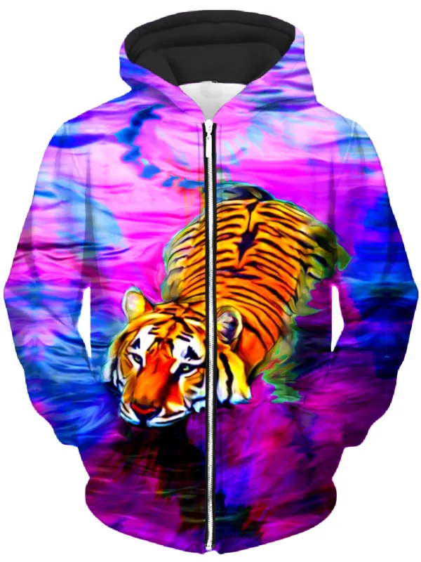 Water Tiger Unisex Zip-Up Hoodie made by iEDM