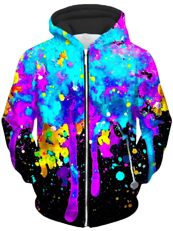Abstract Unisex Zip-Up Hoodie sold by iEDM