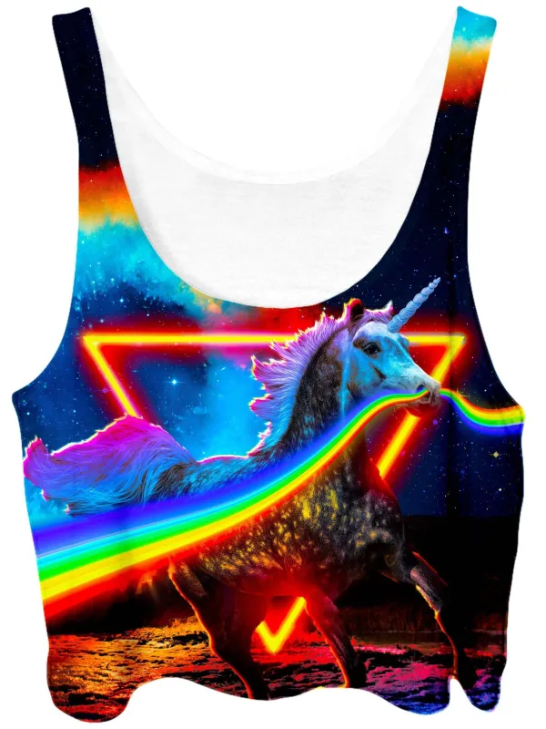 Rainbow Unicorn Crop Top sold by iEDM